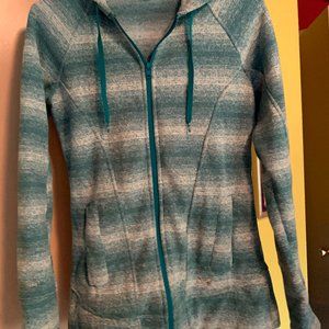 Under Armour Women's size Medium Green Knit Storm1 Cold Gear Hooded Jacket